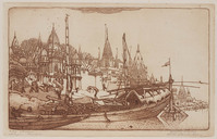 KG 09339
<br/>
Schepen in Benares
<br/>
<em>Nieuwenkamp, Wijnand Otto Jan (1874-1950)</em>